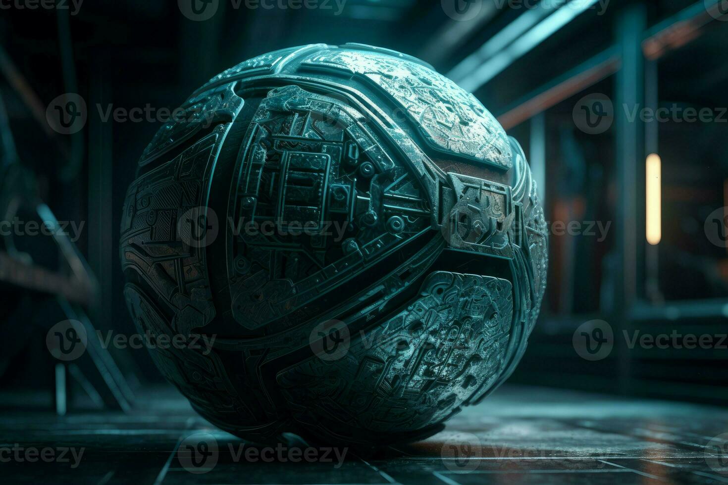 Scifi sphere. Generate Ai photo