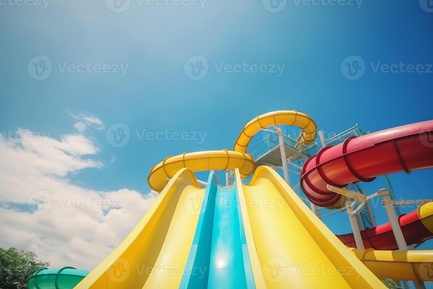 Water park slides holiday. Generate Ai 23441586 Stock Photo at Vecteezy