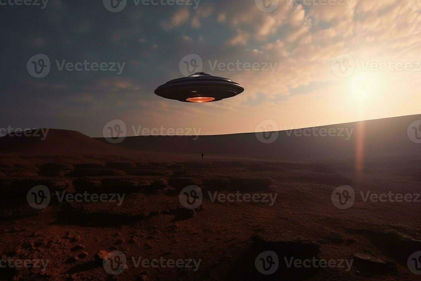Ufo mars planet. Generate Ai photo