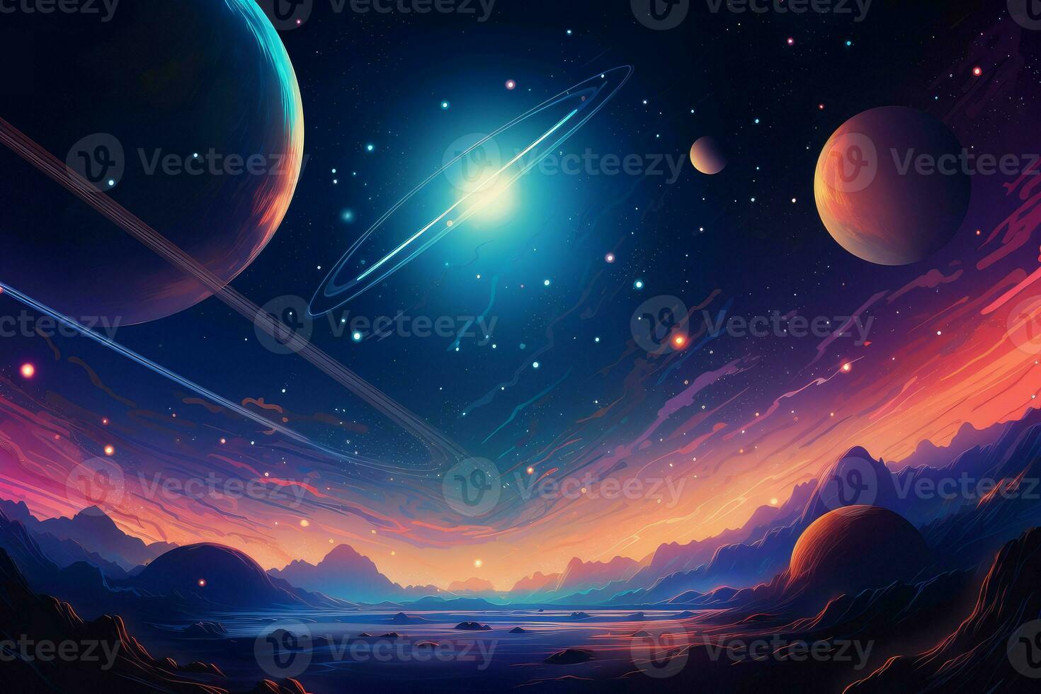 Space wallpaper scifi. Generate Ai photo