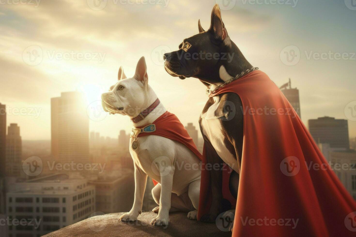 Superpet dogs heroes. Generate Ai photo