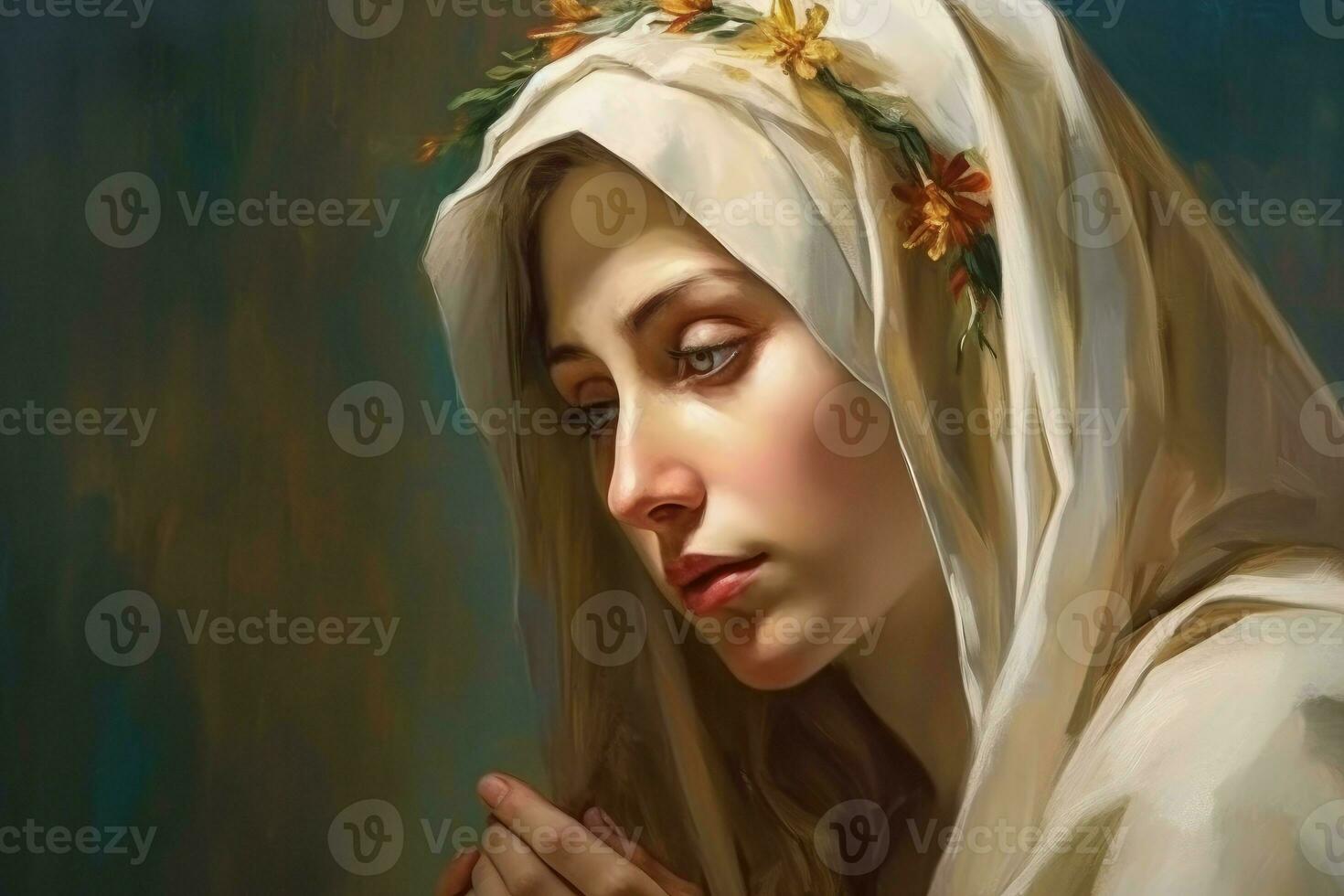 Mary virgin saint. Generate Ai photo