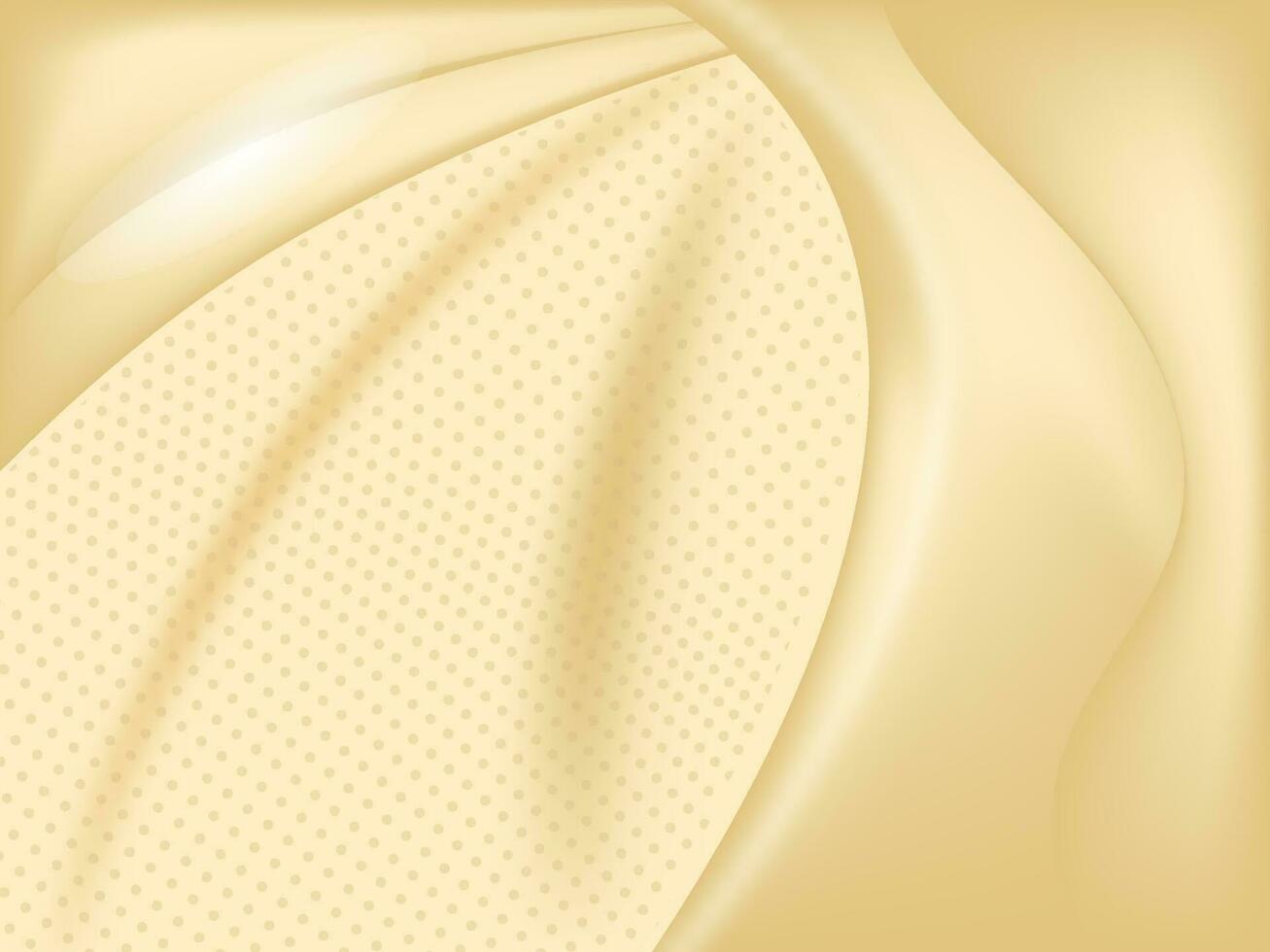 Glossy Abstract Golden Silk Background With Dotted Pattern. vector