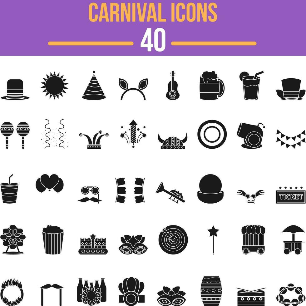 Carnival Icon In Flat Style. vector