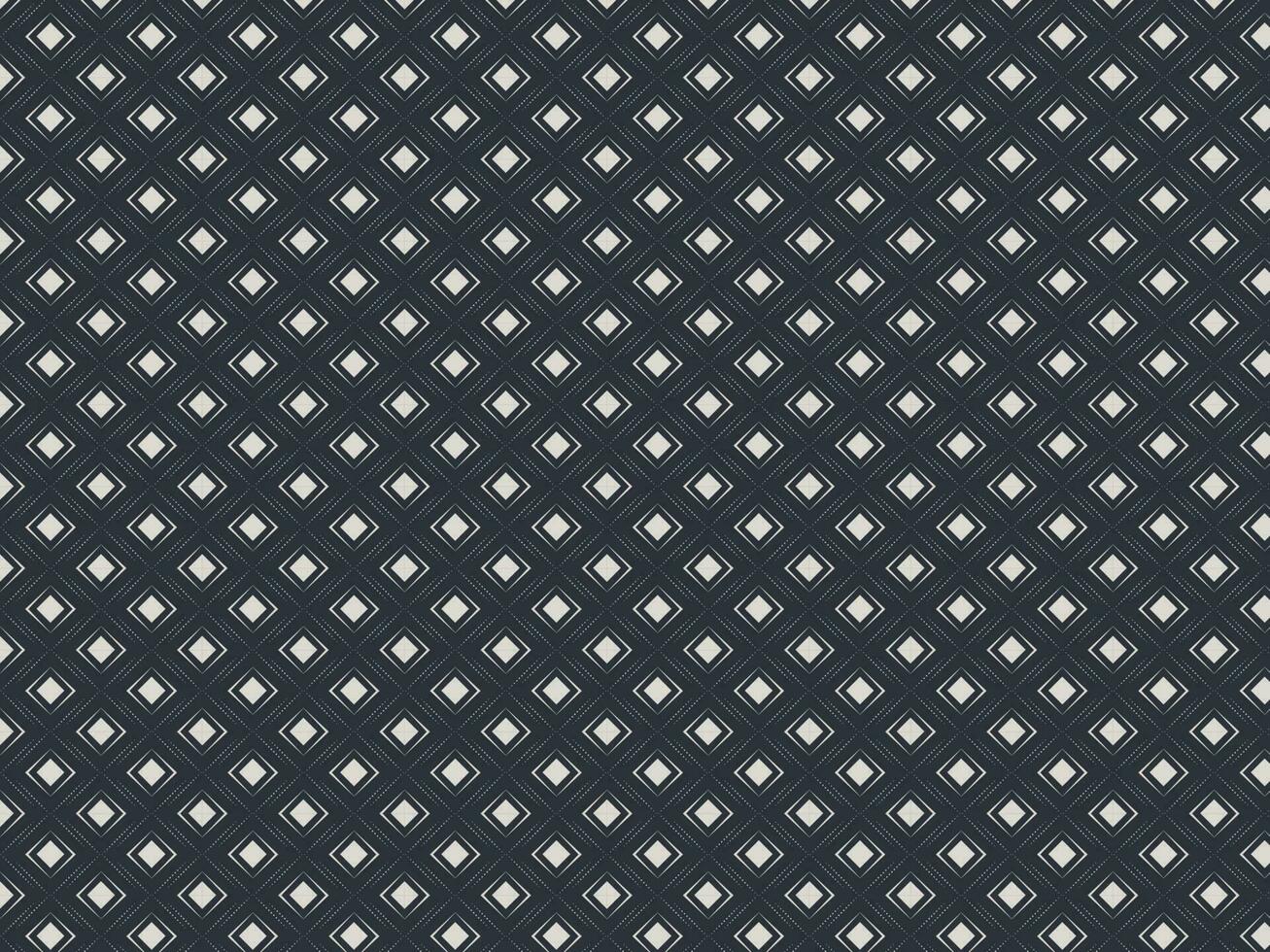 Seamless Diamond Square Pattern Background In Black And White Color. vector