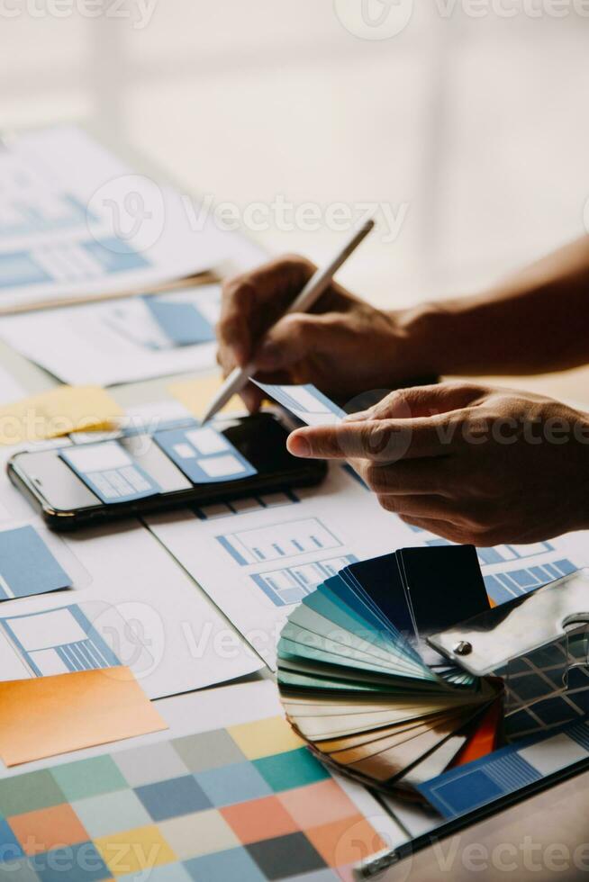 UX UI and Programming development technology. photo