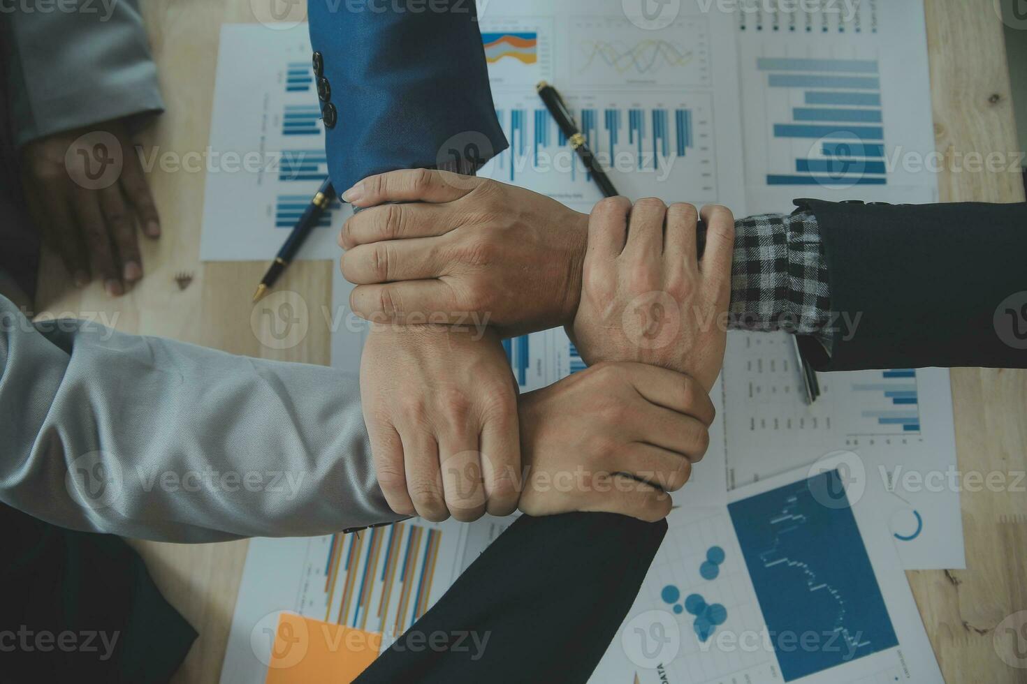 Business handshake for teamwork of business merger and acquisition,successful negotiate,hand shake,two businessman shake hand with partner to celebration partnership and business deal concept photo