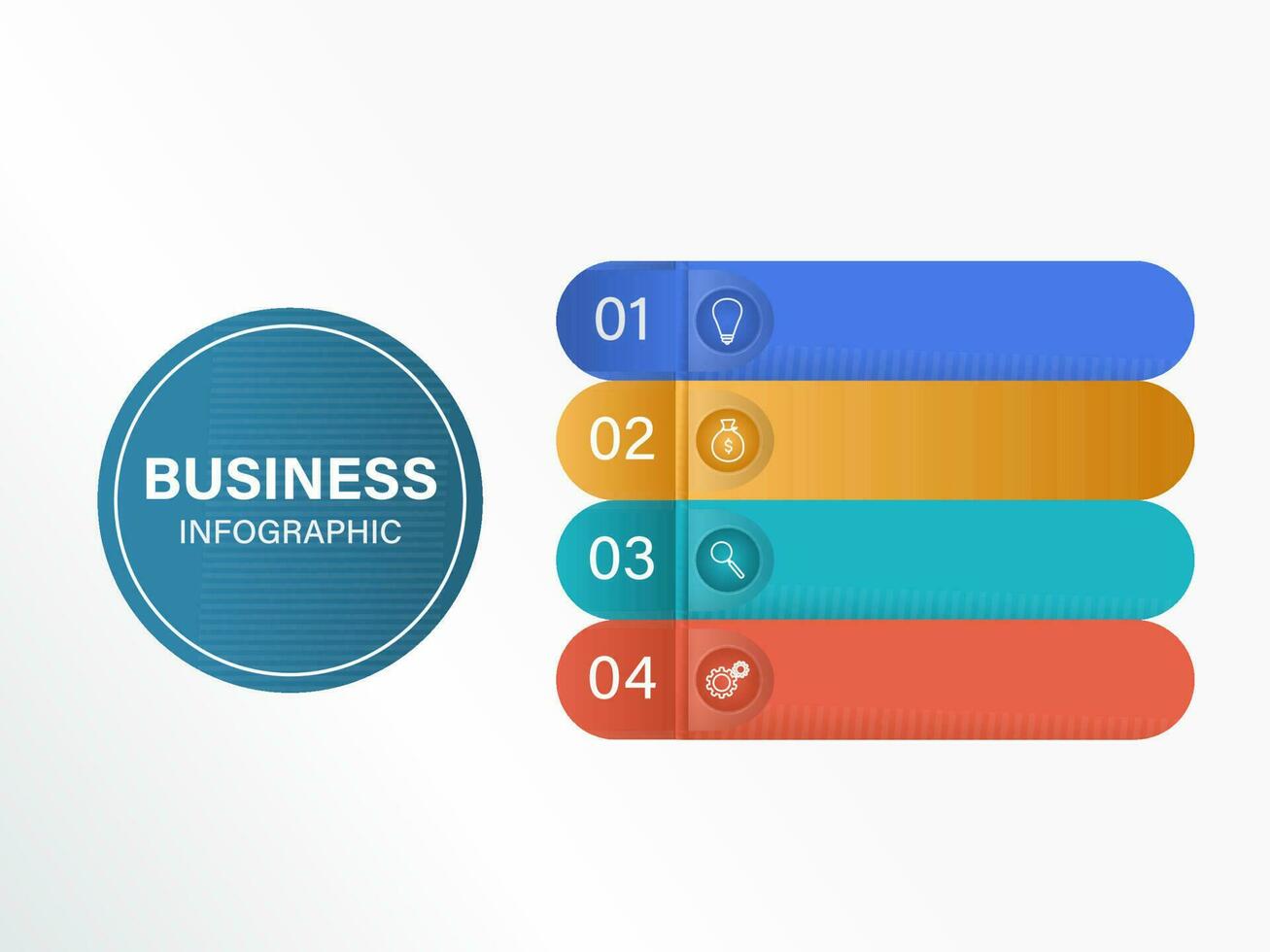 Business Infographic Timeline Template Layout With Four Options And Copy Space. vector