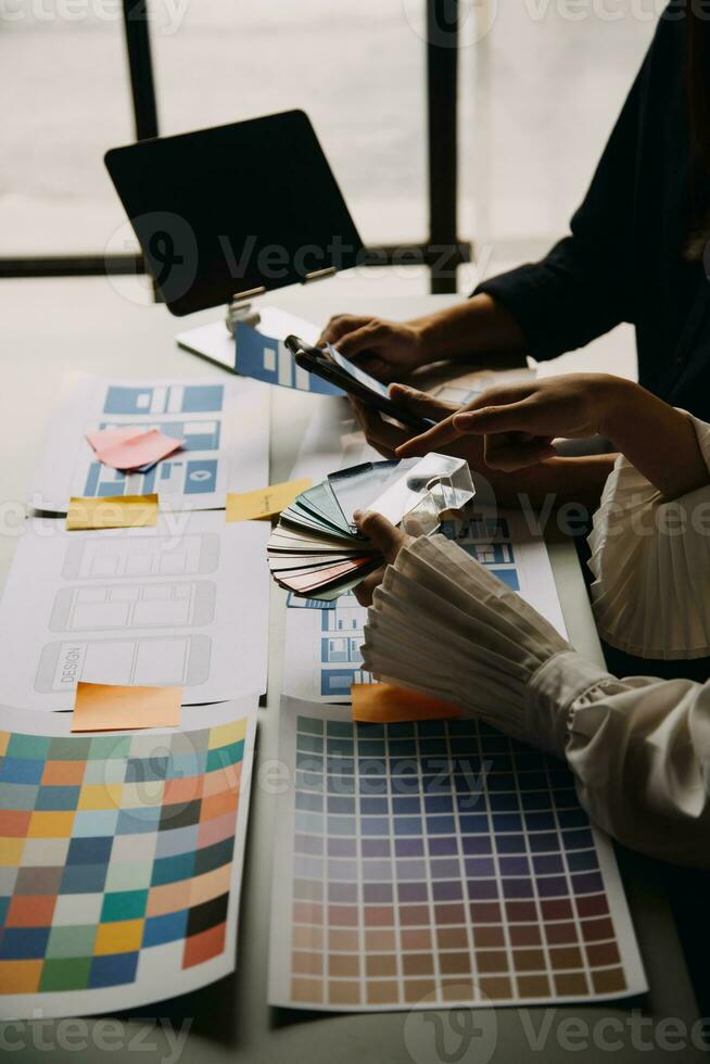 UX UI and Programming development technology. photo