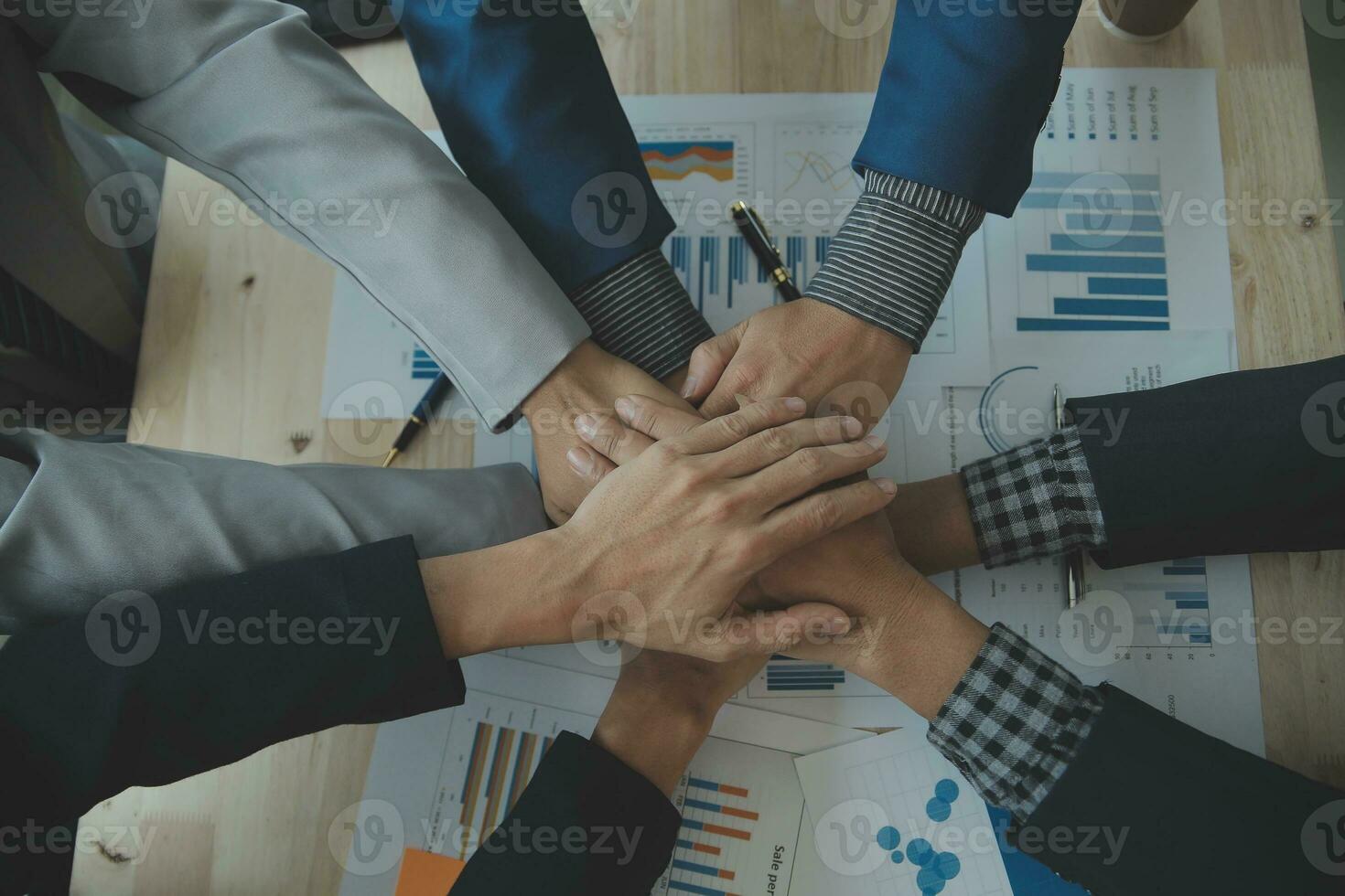 Business handshake for teamwork of business merger and acquisition,successful negotiate,hand shake,two businessman shake hand with partner to celebration partnership and business deal concept photo