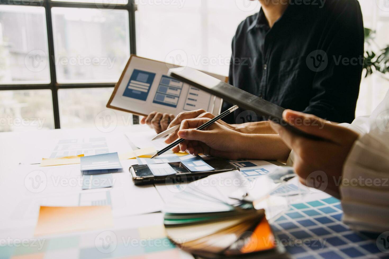 UX UI and Programming development technology. photo