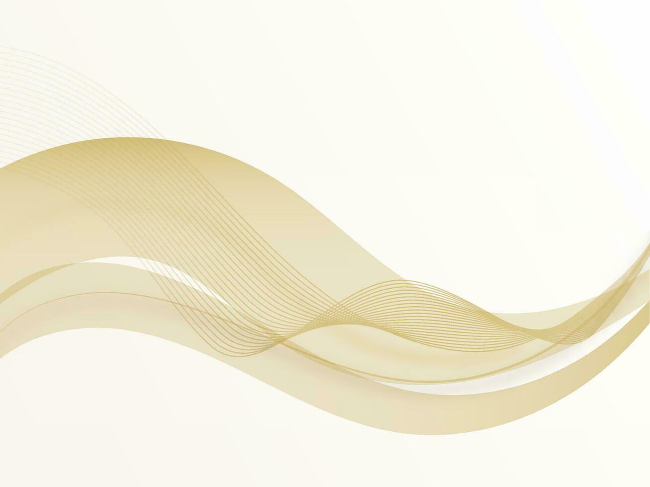 Abstract Wavy Lines Curve On White Background. vector