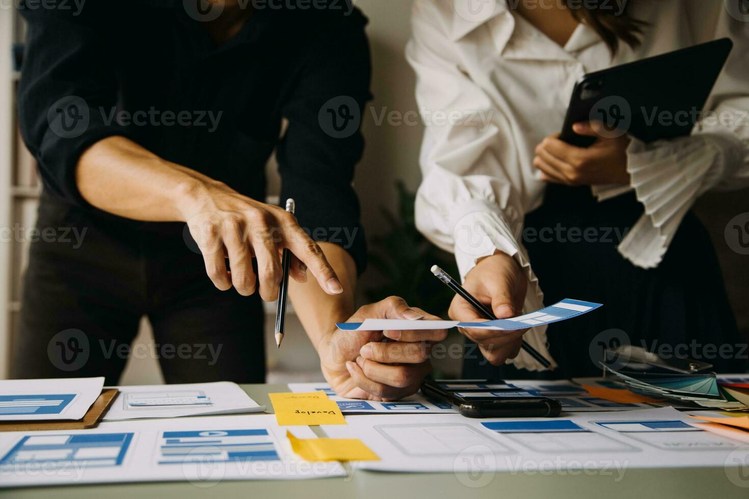 UX UI and Programming development technology. photo