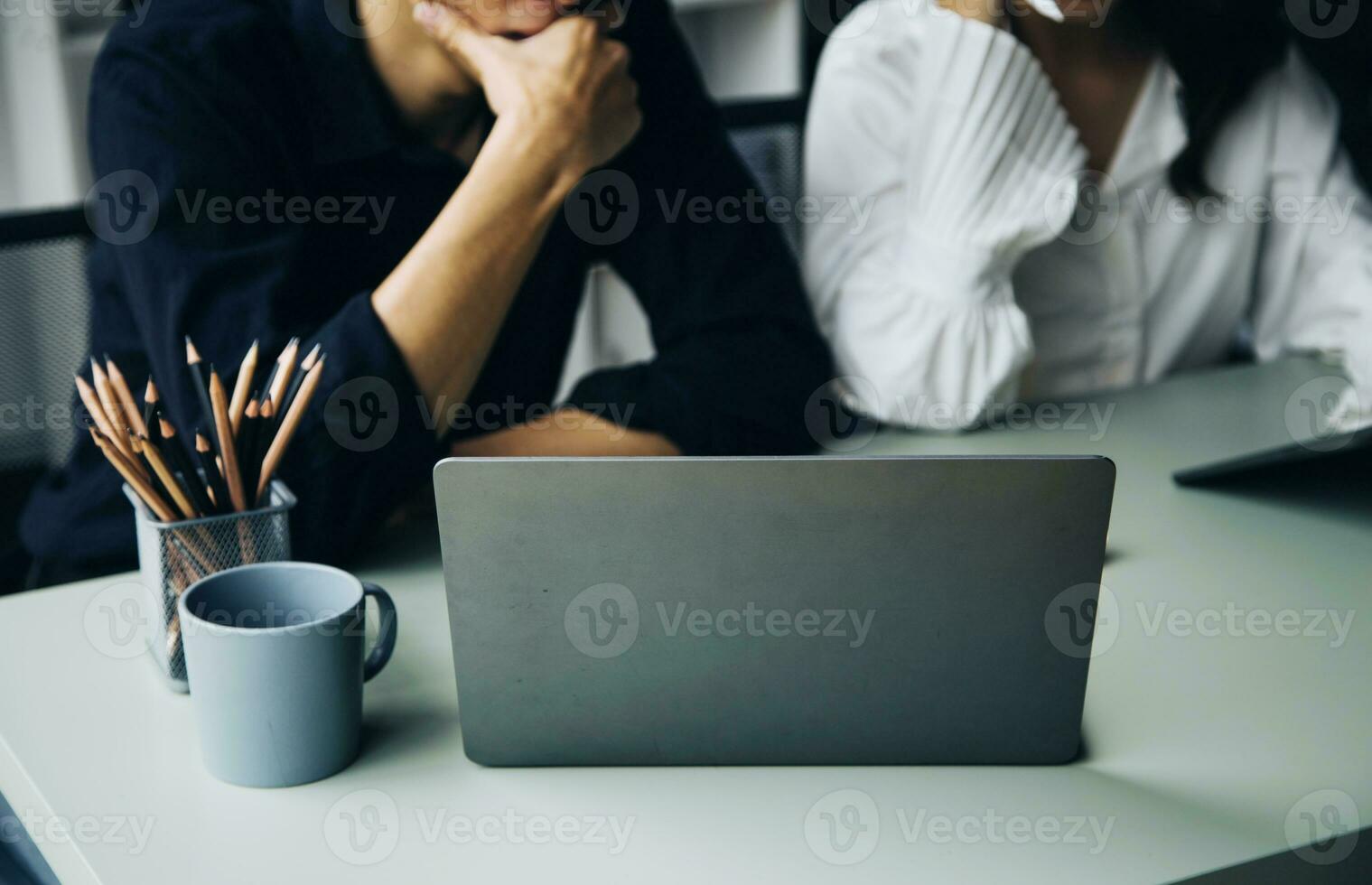 Financial Business team present. Business man hands hold documents with financial statistic stock photo, discussion, and analysis report data the charts and graphs. Finance Financial concept photo