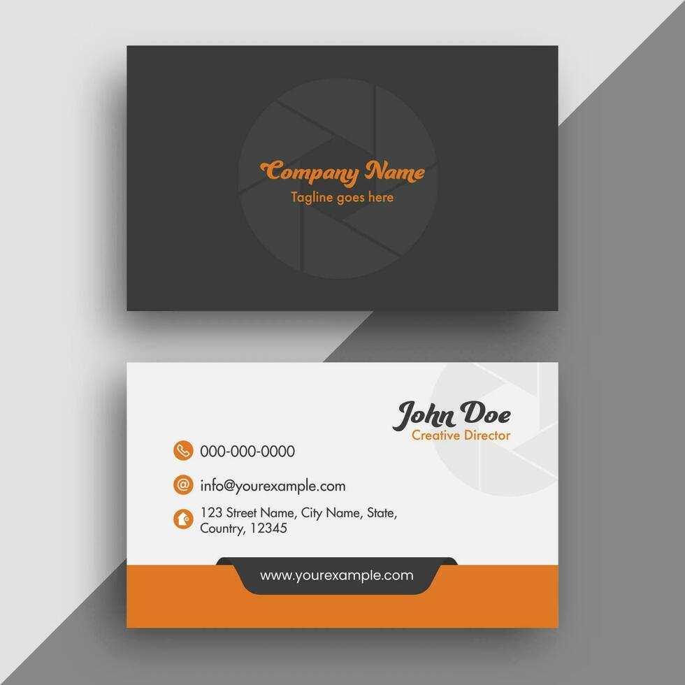 Editable Business Card Design With Front And Back View. vector