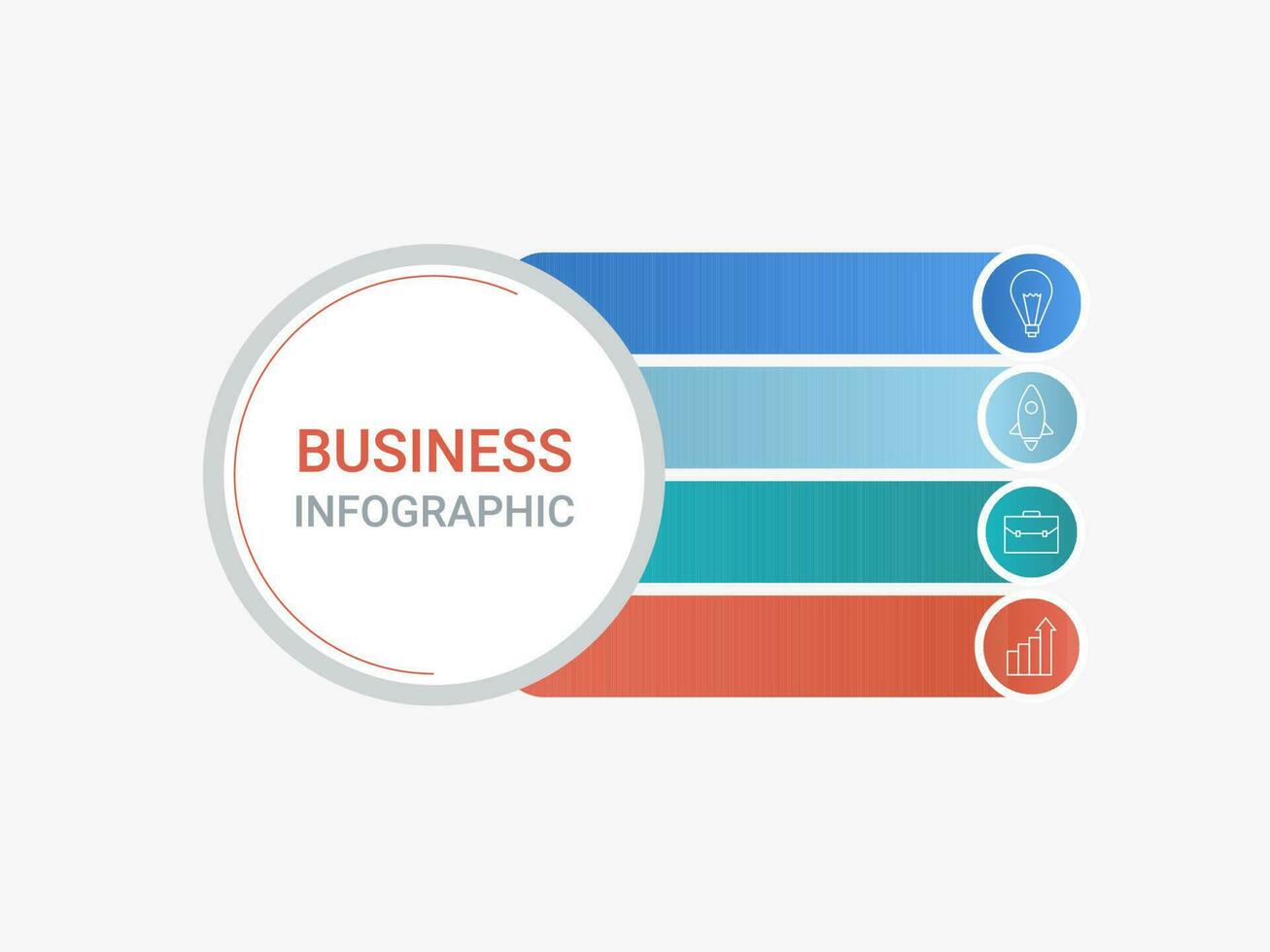 Business Infographic Timeline Template Design With Colorful Four Options Icons On White Background. vector