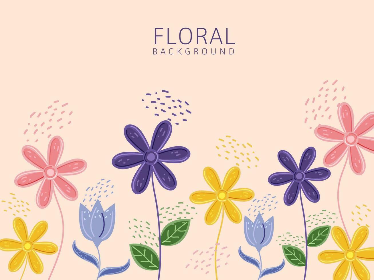 Colorful Flowers Decorated On Pink Background. vector