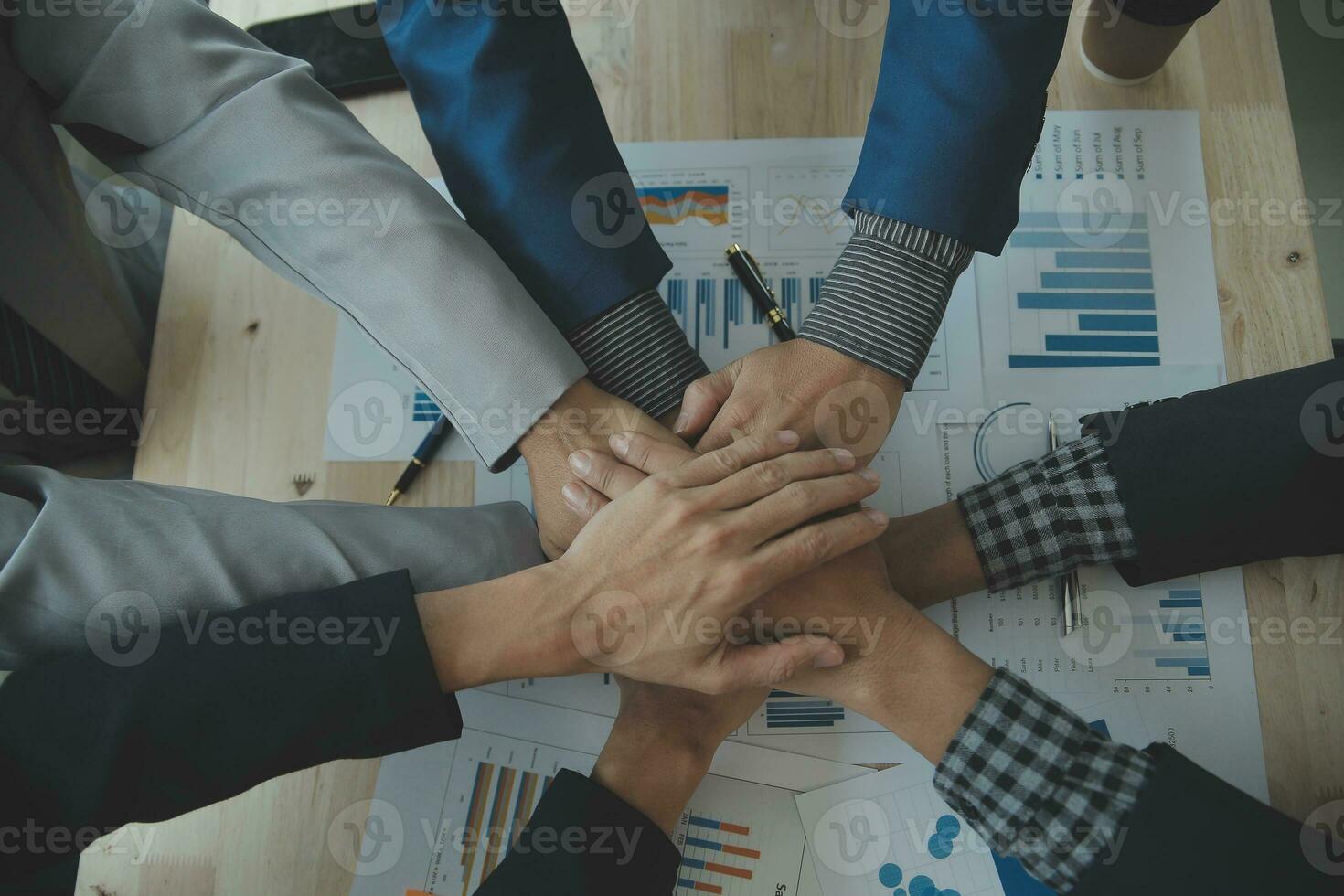 Business handshake for teamwork of business merger and acquisition,successful negotiate,hand shake,two businessman shake hand with partner to celebration partnership and business deal concept photo