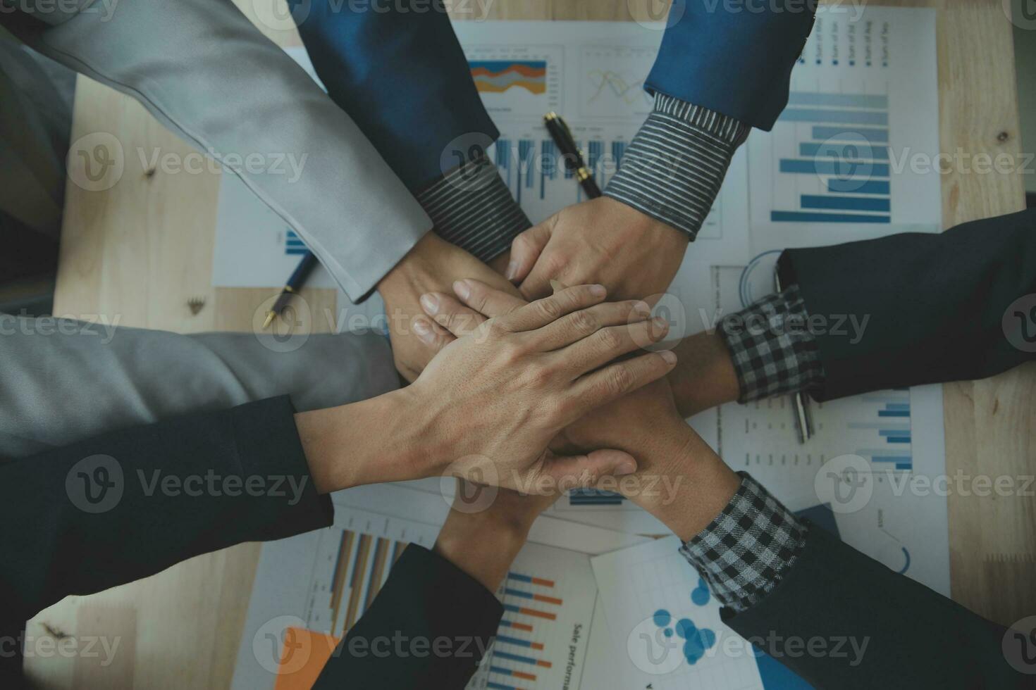 Business handshake for teamwork of business merger and acquisition,successful negotiate,hand shake,two businessman shake hand with partner to celebration partnership and business deal concept photo