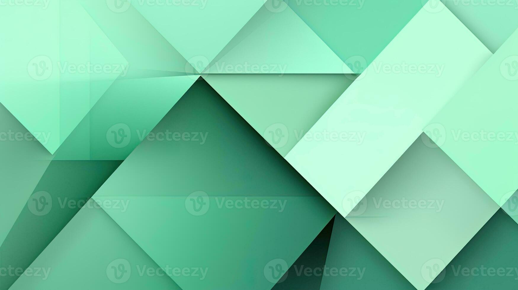 Abstract geometric background with triangles in green colors. 3d rendering. photo