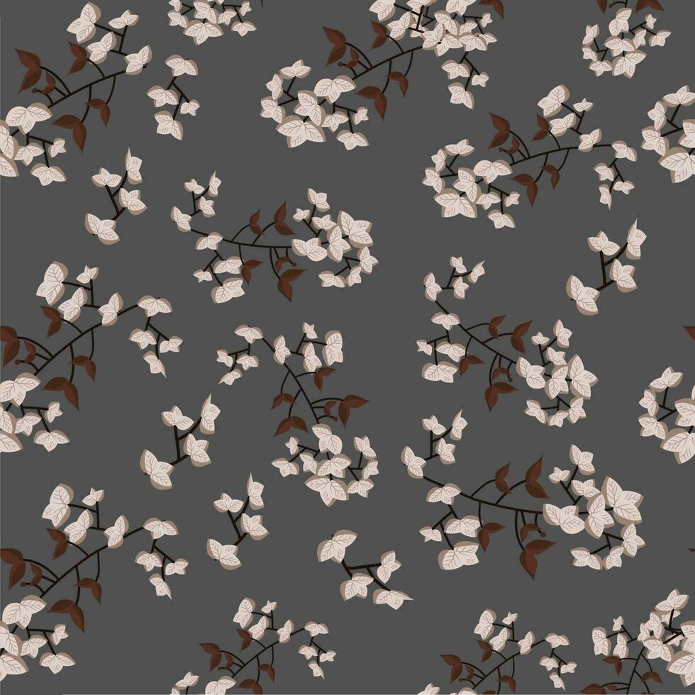 Seamless Pattern Background Of Leaves Branch. vector
