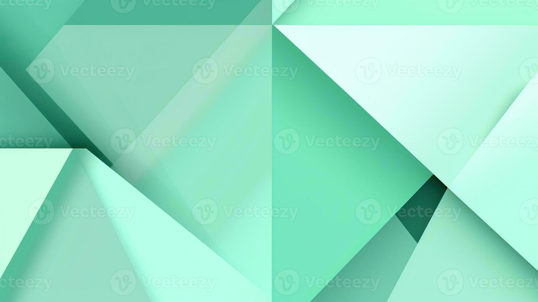 Abstract geometric background with triangles in green colors. 3d rendering. photo