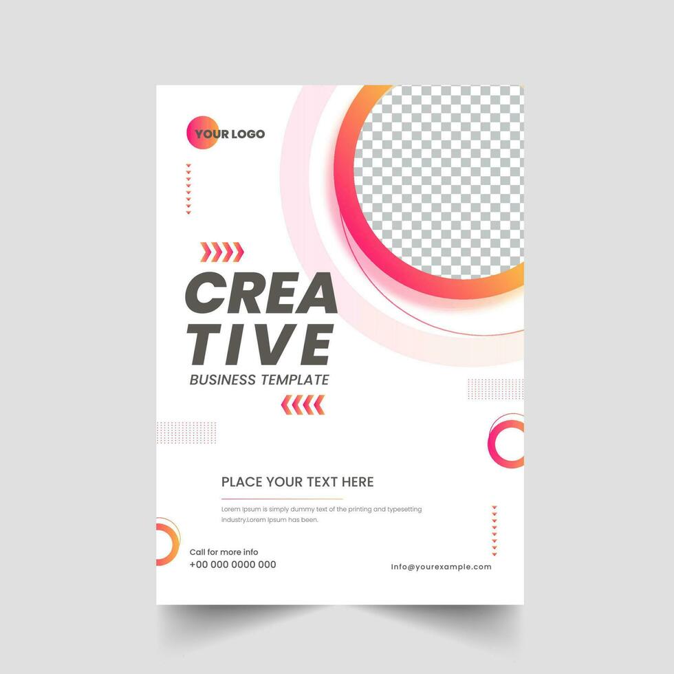 Creative Business Brochure, Template Layout With Copy Space On White Background. vector
