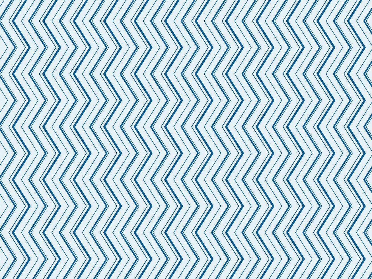 Abstract Zigzag Lines Pattern Background In Blue Color. vector