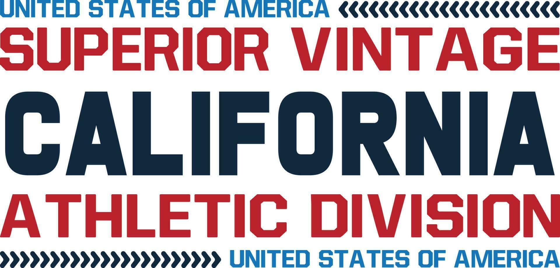 Superior Vintage California Athletic Division T-shirt Design vector