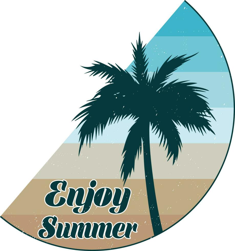 Enjoy Summer T-shirt Design Vector Illustration