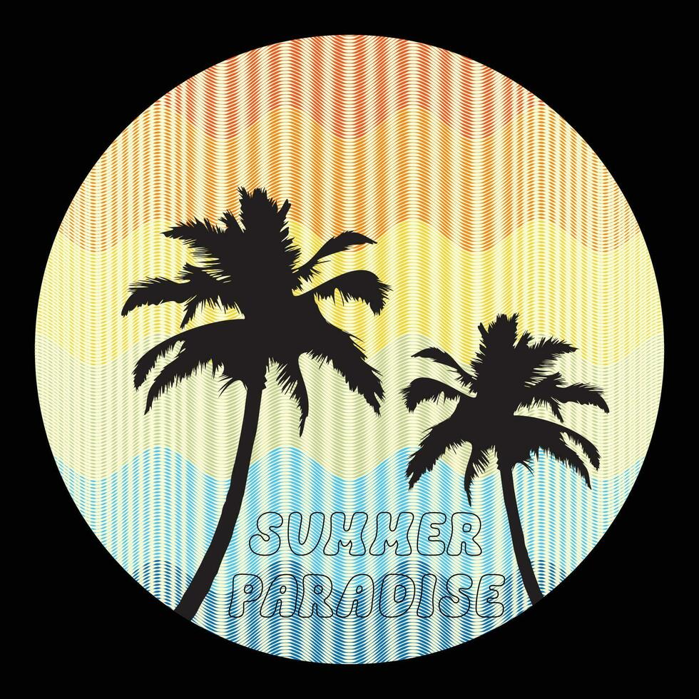 Summer Paradise T-shirt Design Vector illustration