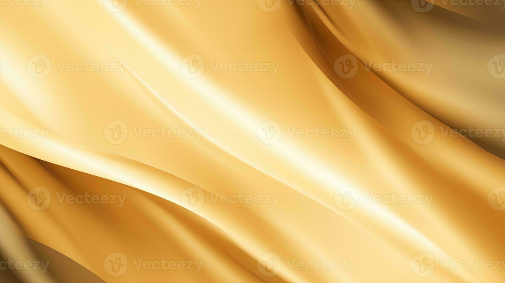 Gold satin fabric texture background. Closeup of rippled golden silk fabric. 3d render illustration photo