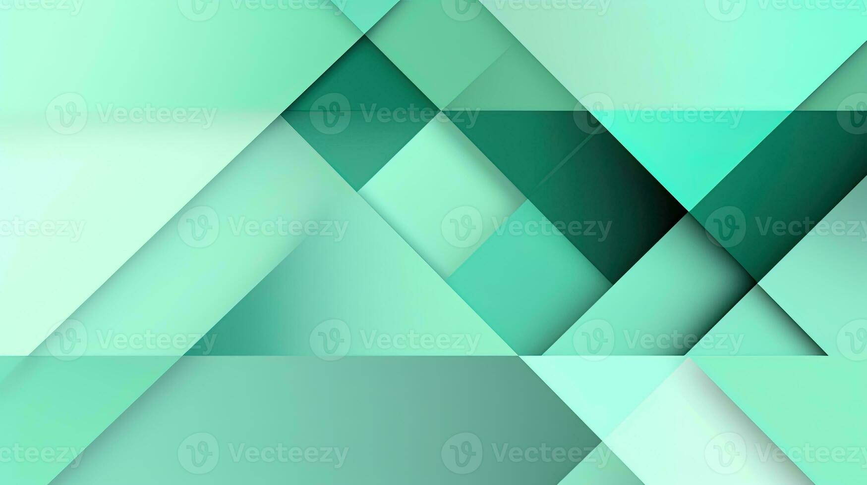 Abstract geometric background with triangles in green colors. 3d rendering. photo