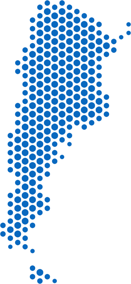 circle shape of argentina map. png