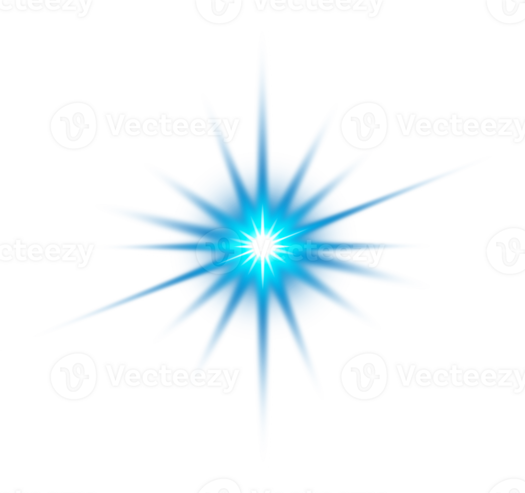 Blue glowing lights effects isolated. Solar flare with beams and spotlight. Glow effect. Starburst with sparkles. PNG. png