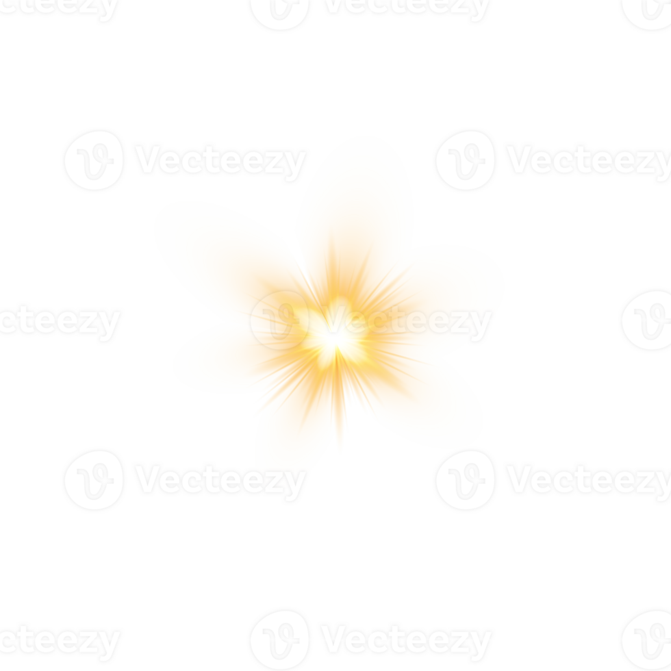 Golden glowing lights effects isolated. Solar flare with beams and spotlight. Glow effect. Starburst with sparkles. PNG. png