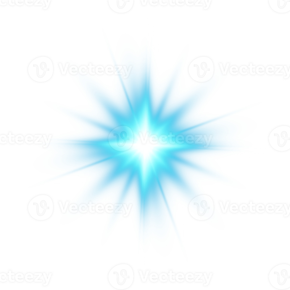 Blue glowing lights effects isolated. Solar flare with beams and spotlight. Glow effect. Starburst with sparkles. PNG. png