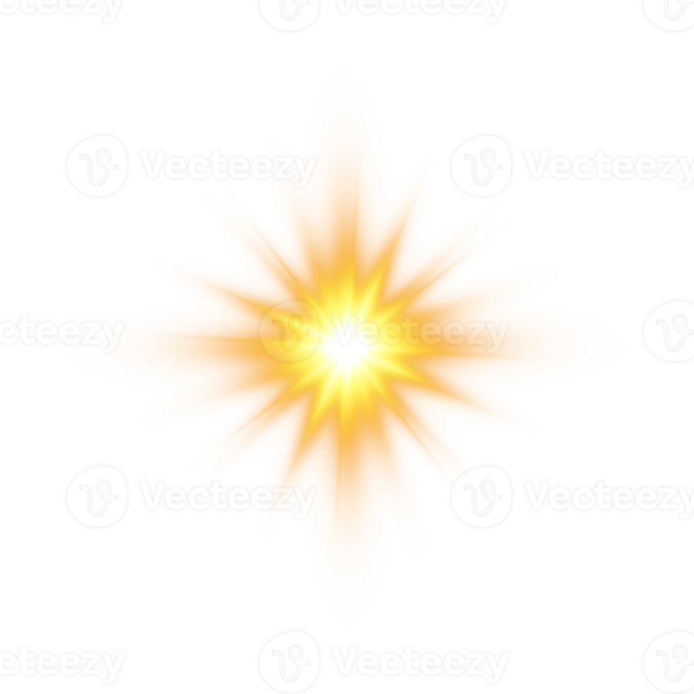 Golden glowing lights effects isolated. Solar flare with beams and spotlight. Glow effect. Starburst with sparkles. PNG. png