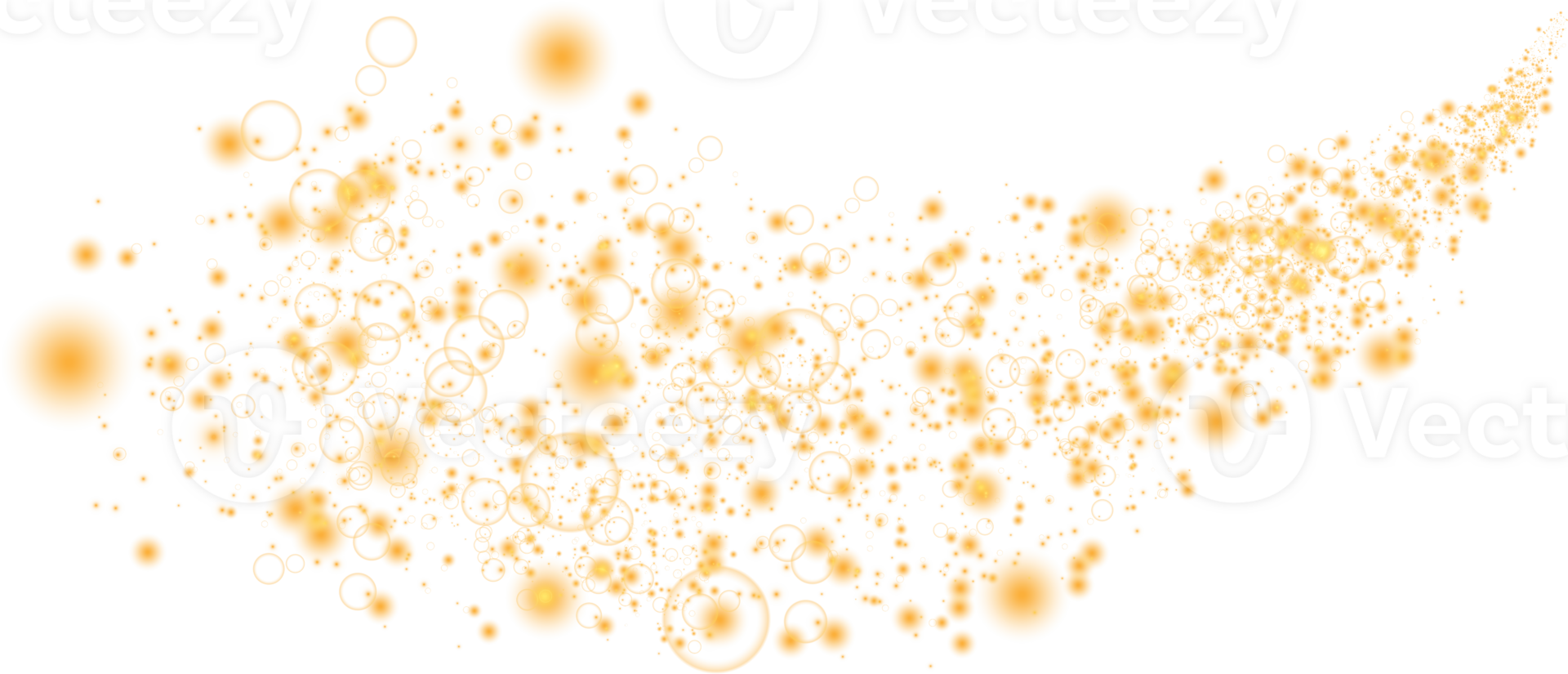 Golden glitter wave abstract illustration. Golden star dust trail sparkling particles isolated. Magic concept. PNG. png
