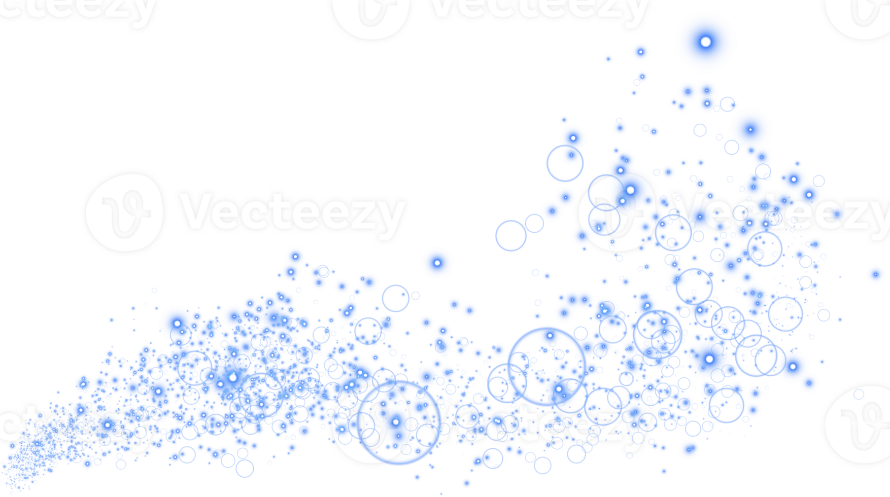 Blue glitter wave abstract illustration. Blue star dust trail sparkling particles isolated. Magic concept. PNG. png