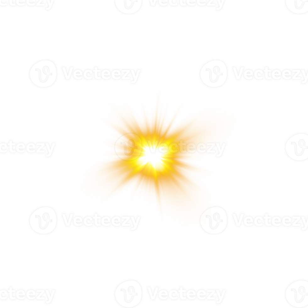 Golden glowing lights effects isolated. Solar flare with beams and spotlight. Glow effect. Starburst with sparkles. PNG. png