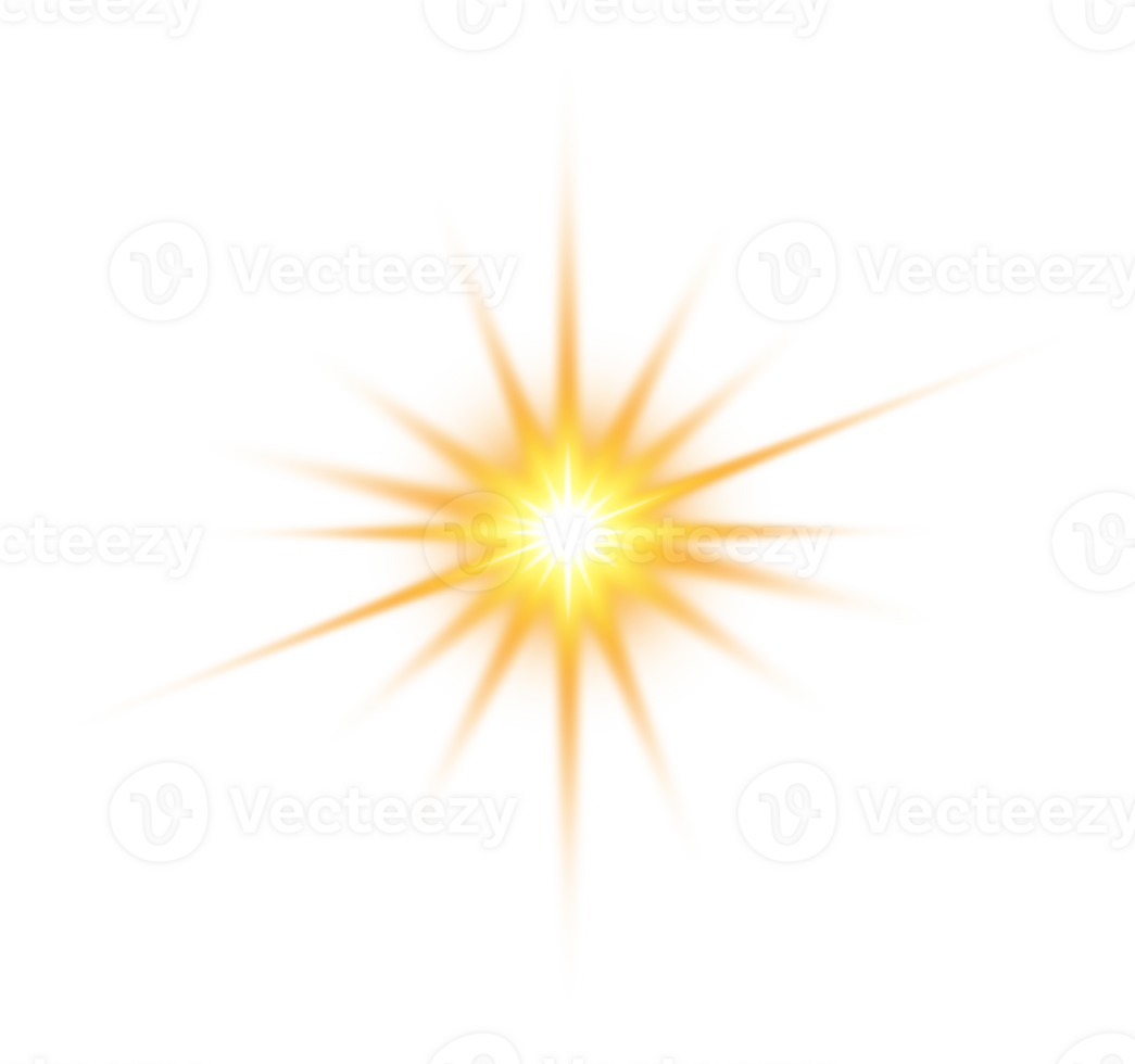 Golden glowing lights effects isolated. Solar flare with beams and spotlight. Glow effect. Starburst with sparkles. PNG. png