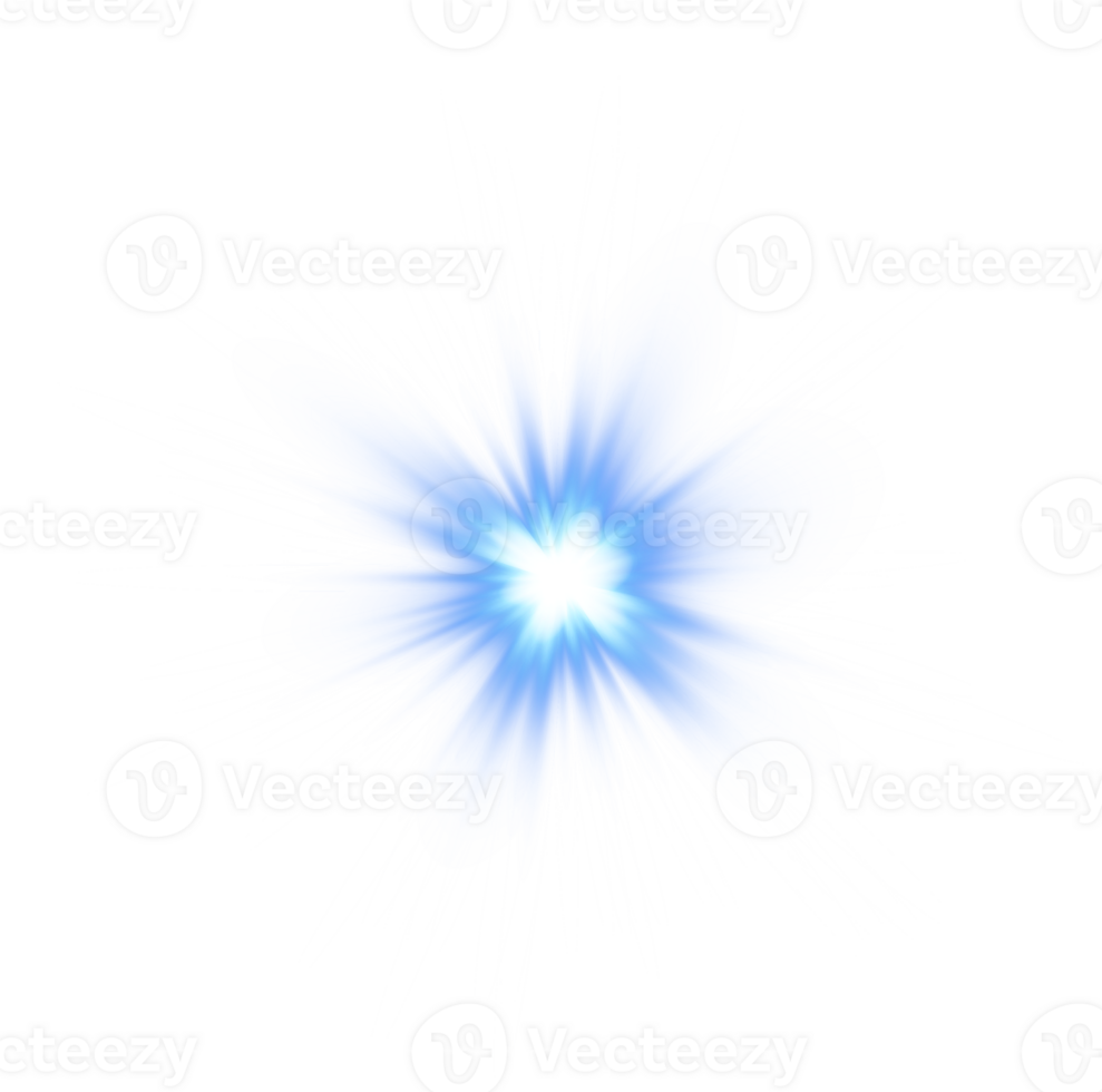 Blue glowing lights effects isolated. Solar flare with beams and spotlight. Glow effect. Starburst with sparkles. PNG. png