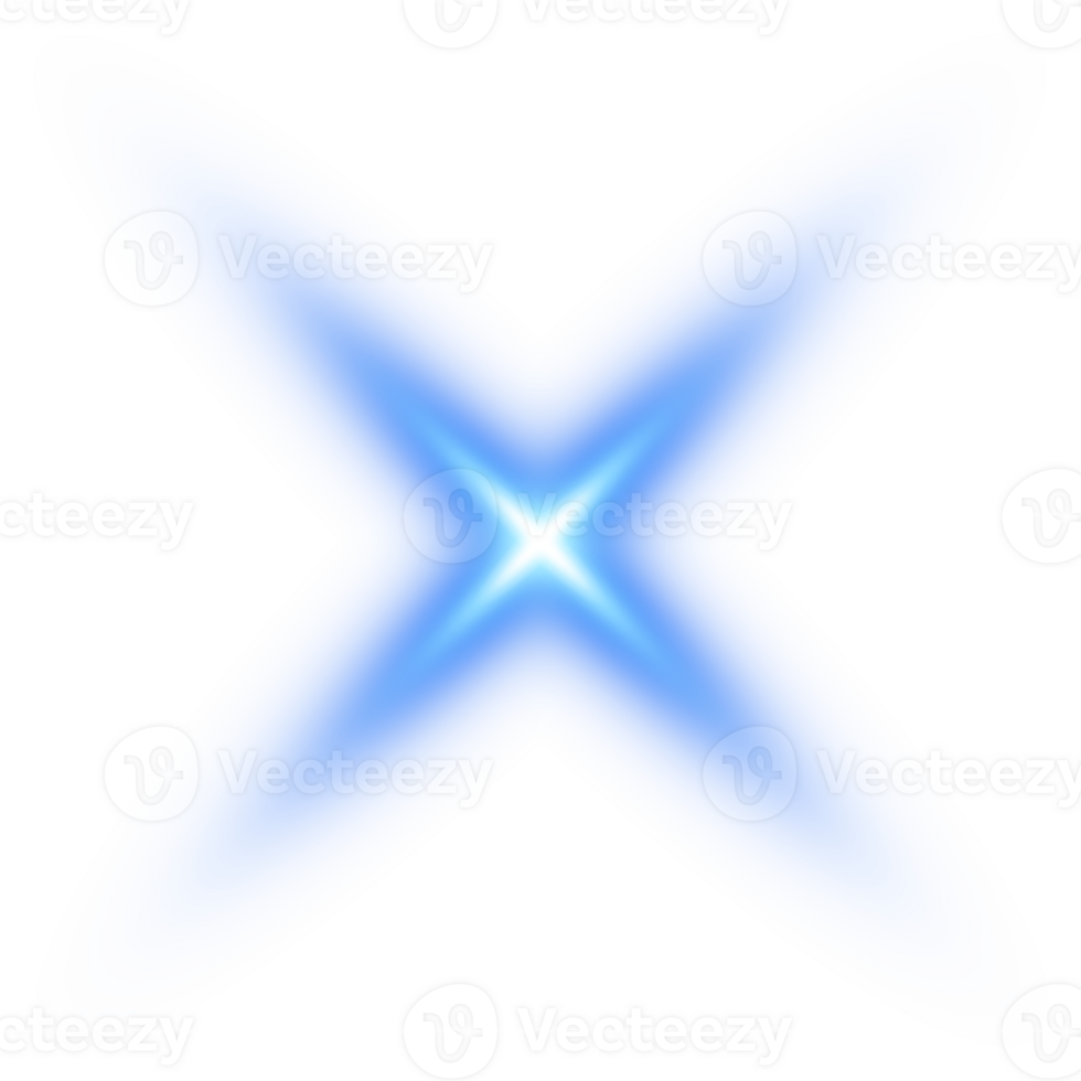 Blue glowing lights effects isolated. Solar flare with beams and spotlight. Glow effect. Starburst with sparkles. PNG. png