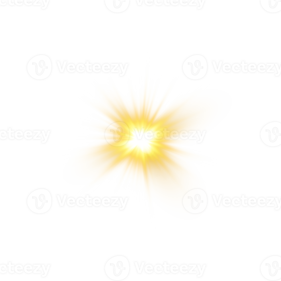 Golden glowing lights effects isolated. Solar flare with beams and spotlight. Glow effect. Starburst with sparkles. PNG. png
