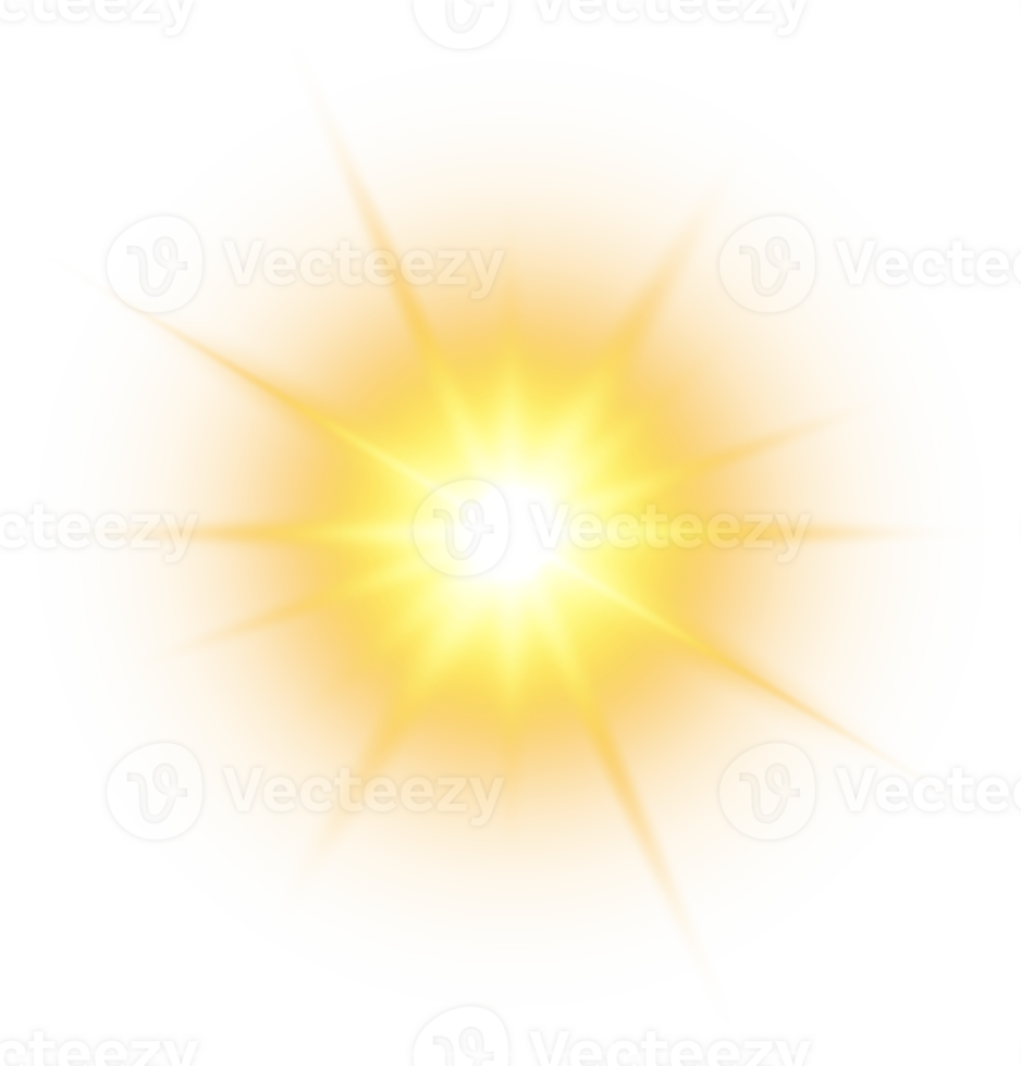 Golden glowing lights effects isolated. Solar flare with beams and spotlight. Glow effect. Starburst with sparkles. PNG. png