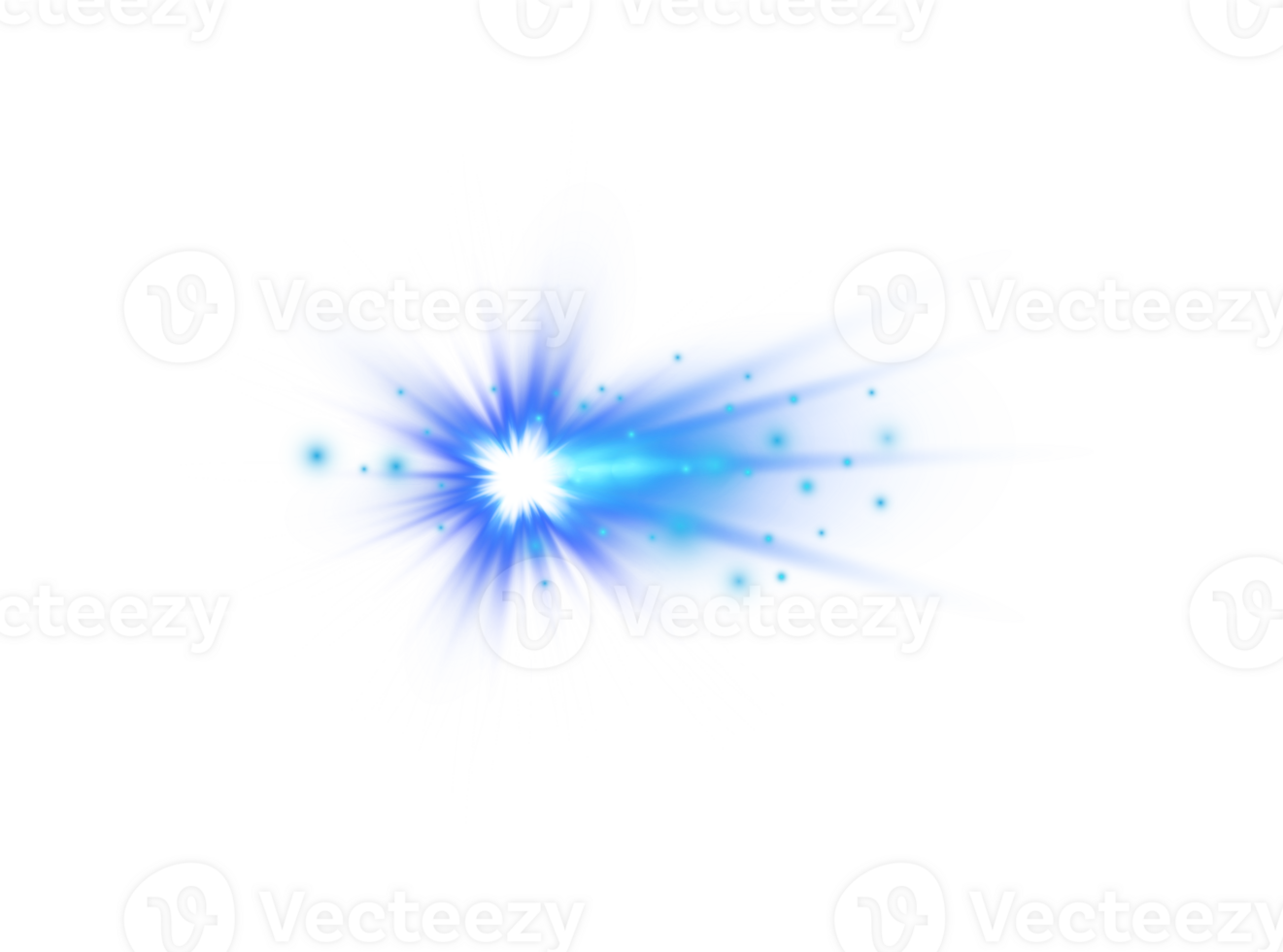 Blue glowing lights effects isolated. Solar flare with beams and spotlight. Glow effect. Starburst with sparkles. PNG. png