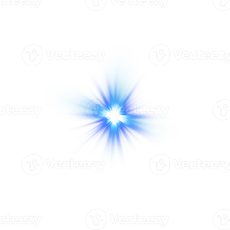 Blue glowing lights effects isolated. Solar flare with beams and spotlight. Glow effect. Starburst with sparkles. PNG. png