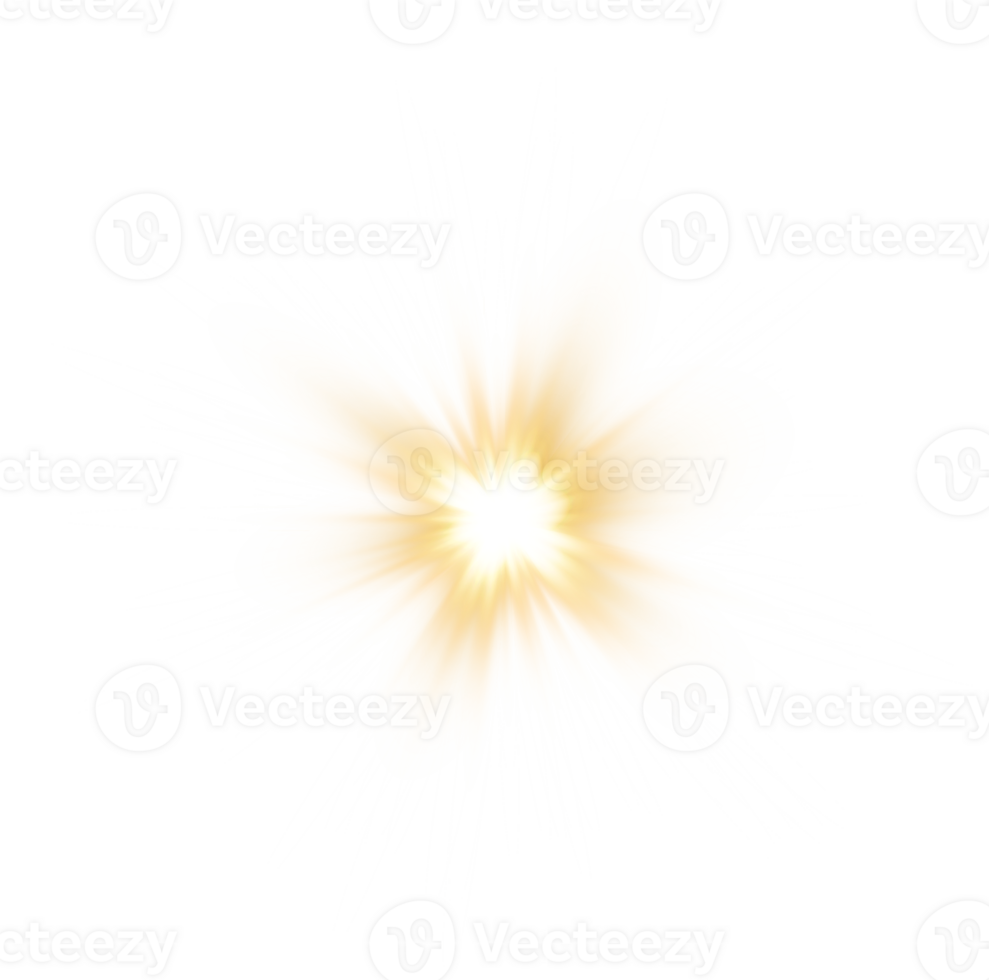 Golden glowing lights effects isolated. Solar flare with beams and spotlight. Glow effect. Starburst with sparkles. PNG. png