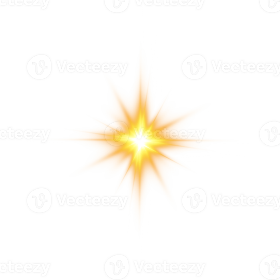Golden glowing lights effects isolated. Solar flare with beams and spotlight. Glow effect. Starburst with sparkles. PNG. png